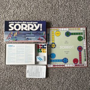 VINTAGE 1972 Sorry COMPLETE with Inserts Parker Brothers Classic Board Game